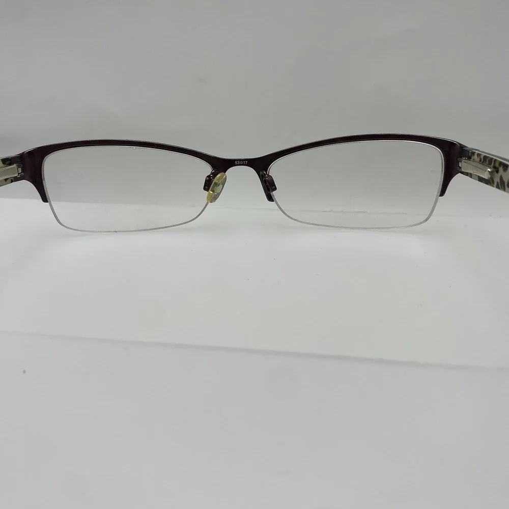 Bebe Eyeglasses Women FRAME ONLY Cat Eye Half Rim 57-17 Brown 502